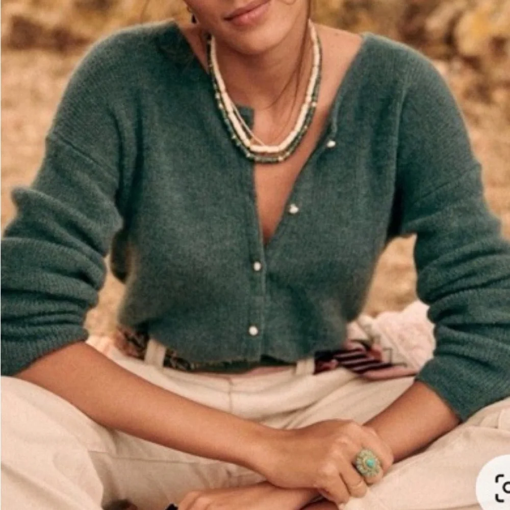Sezane Gaspard Cardigan - Sage size Small - Picture 3 of 6